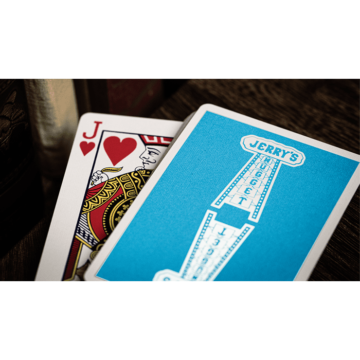 Jerry's Nugget (Icey Blue) Marked Monotone Playing Cards