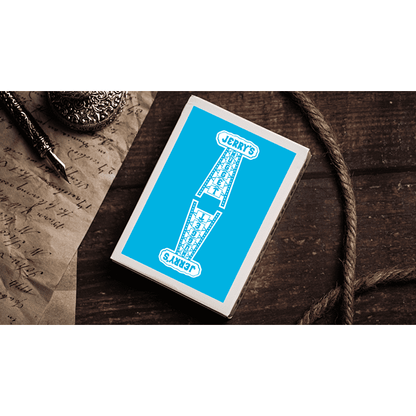 Jerry's Nugget (Icey Blue) Marked Monotone Playing Cards