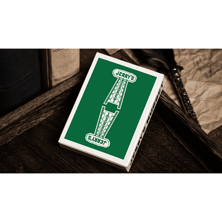 Jerry's Nugget (Felt Green) Marked Monotone Playing Cards