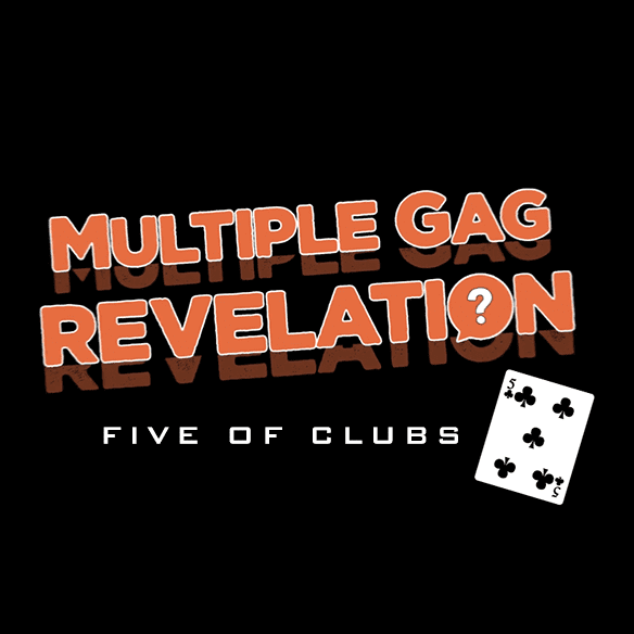MULTIPLE GAG PREDICTION FIVE OF CLUBS by PlayTime Magic DEFMA - Trick DEFMA - Trick