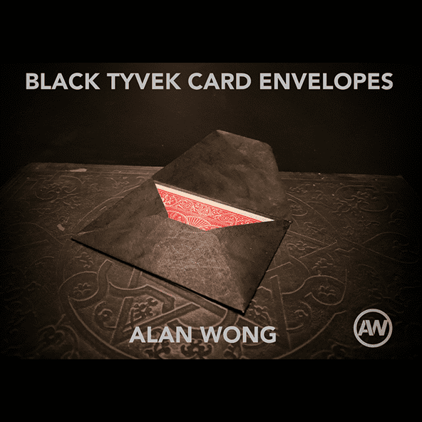 Black Tyvek Card Envelopes (10 pk) by Alan Wong - Trick