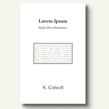 Lorem Ipsum by N. Colwell - Book