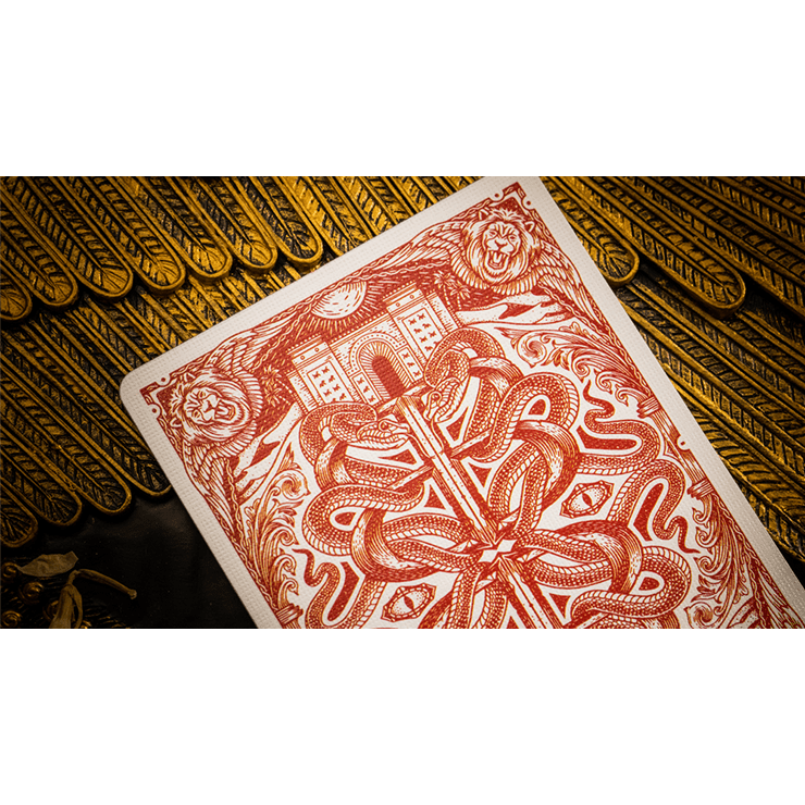 Babylon (Ruby Red) Playing Cards by Riffle Shuffle