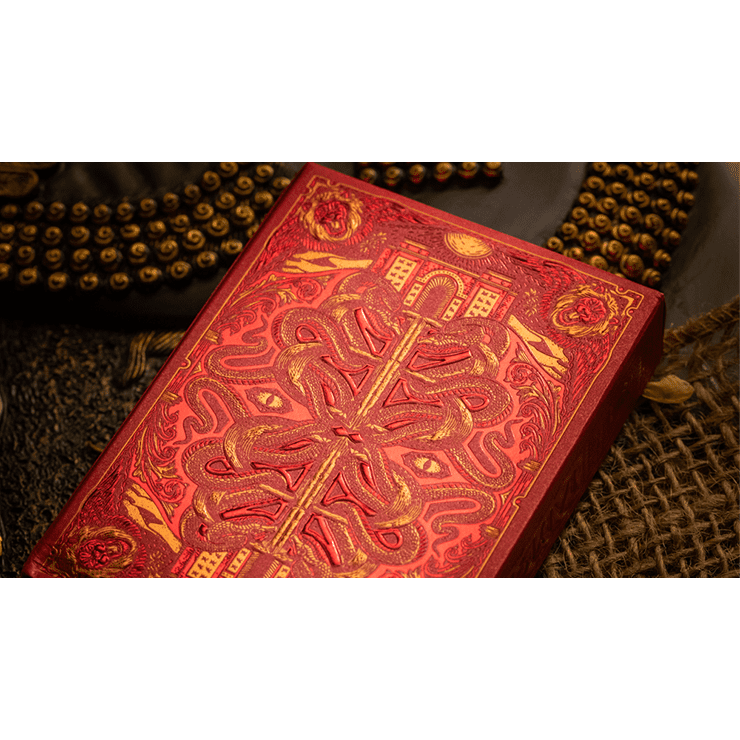 Babylon (Ruby Red) Playing Cards by Riffle Shuffle