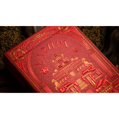 Babylon (Ruby Red) Playing Cards by Riffle Shuffle