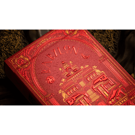 Babylon (Ruby Red) Playing Cards by Riffle Shuffle