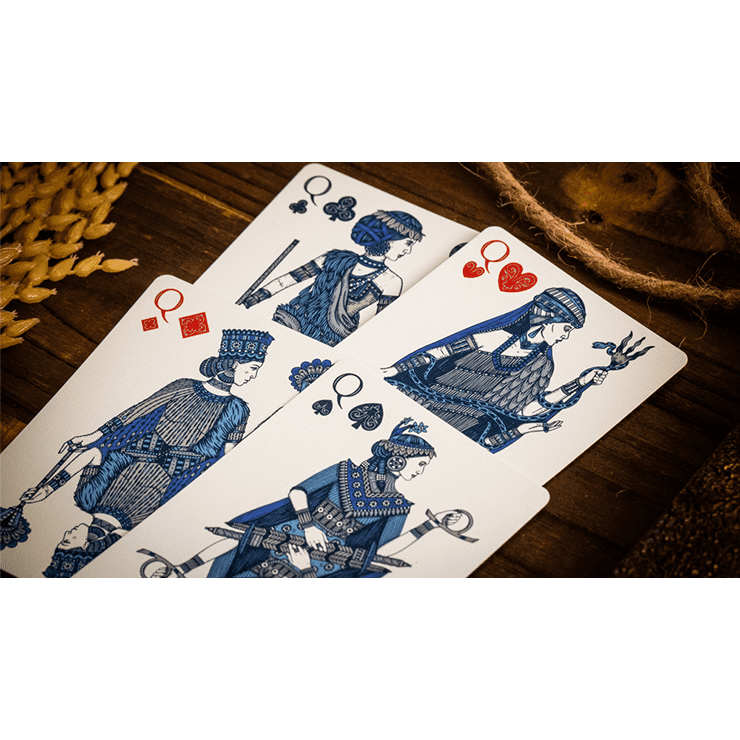 Babylon (Cerulean Blue) Playing Cards by Riffle Shuffle