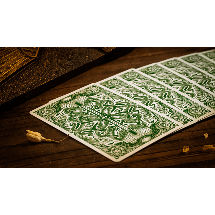 Babylon (Forest Green) Playing Cards by Riffle Shuffle