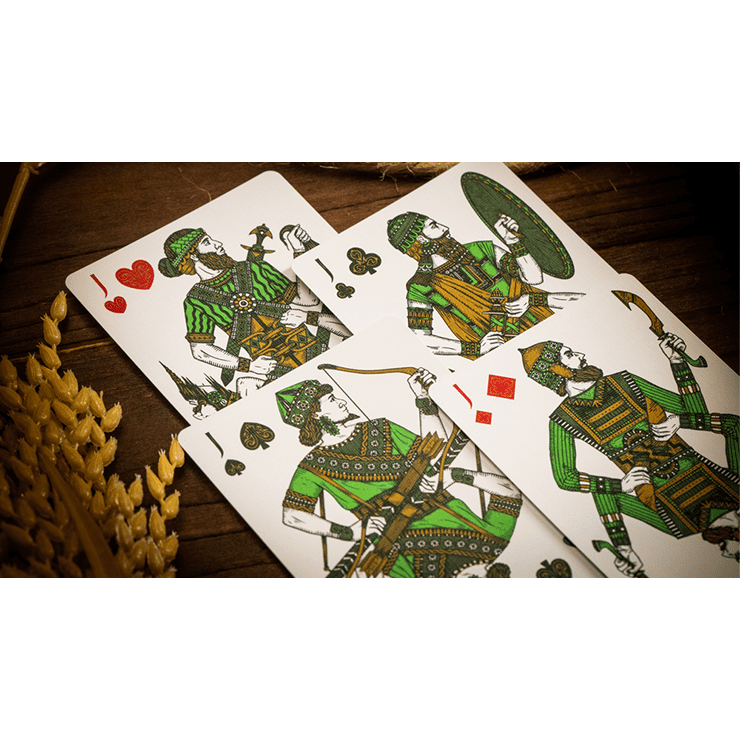 Babylon (Forest Green) Playing Cards by Riffle Shuffle