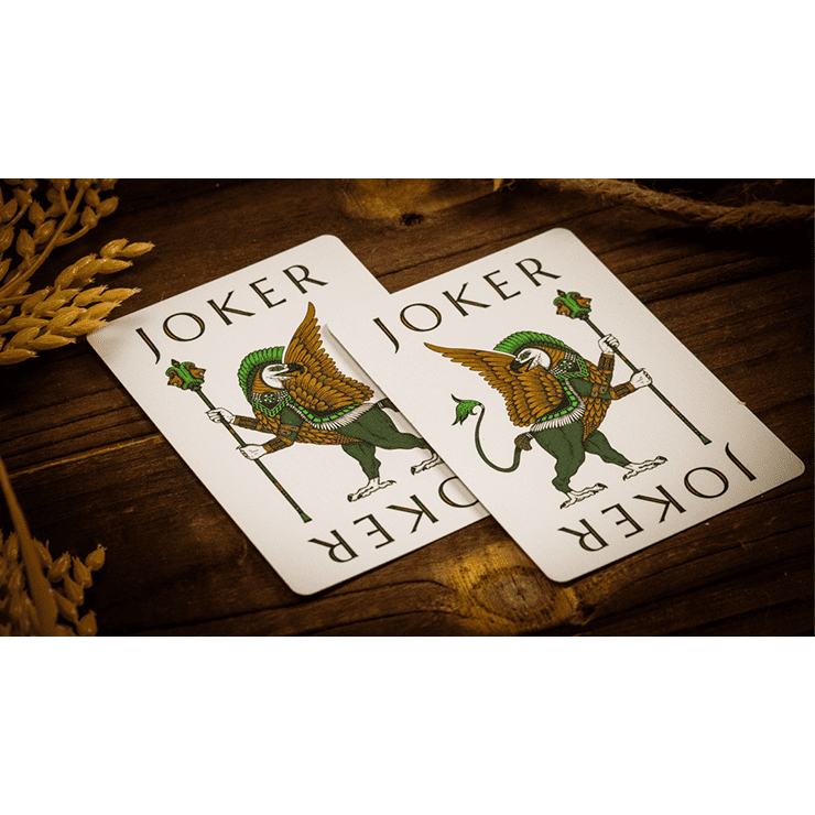 Babylon (Forest Green) Playing Cards by Riffle Shuffle