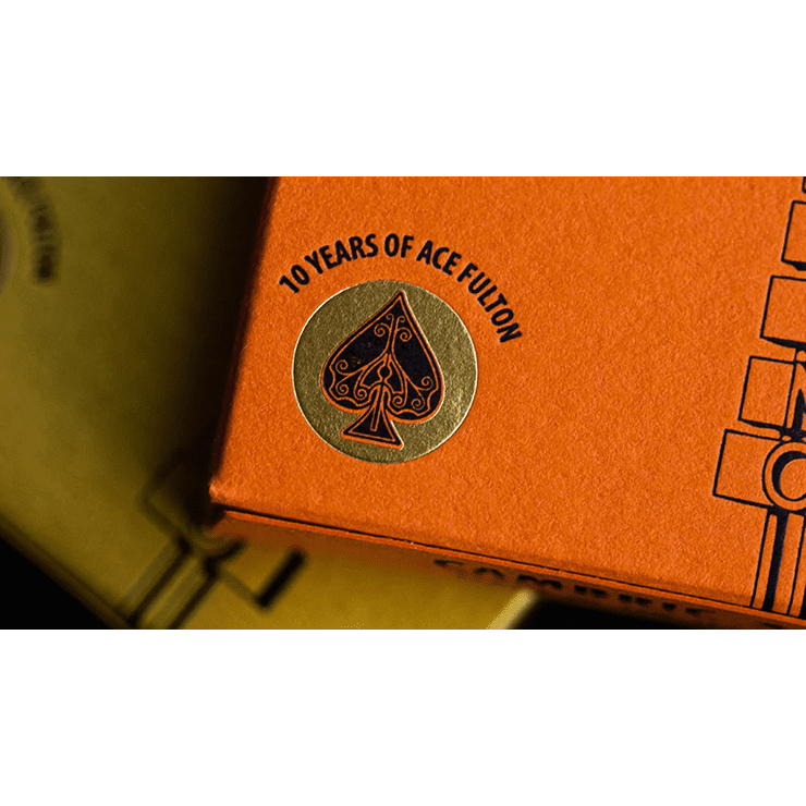 ACE FULTON'S 10 YEAR ANNIVERSARY SUNSET ORANGE PLAYING CARDS