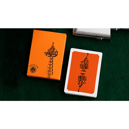 ACE FULTON'S 10 YEAR ANNIVERSARY SUNSET ORANGE PLAYING CARDS