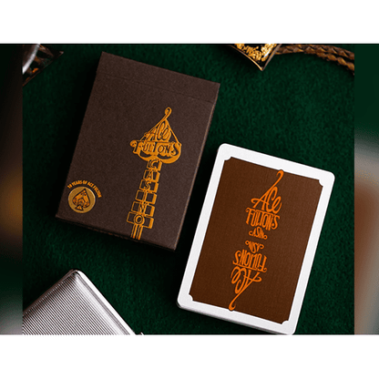 ACE FULTON'S 10 YEAR ANNIVERSARY TOBACCO BROWN PLAYING CARDS