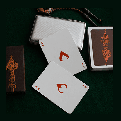 ACE FULTON'S 10 YEAR ANNIVERSARY TOBACCO BROWN PLAYING CARDS