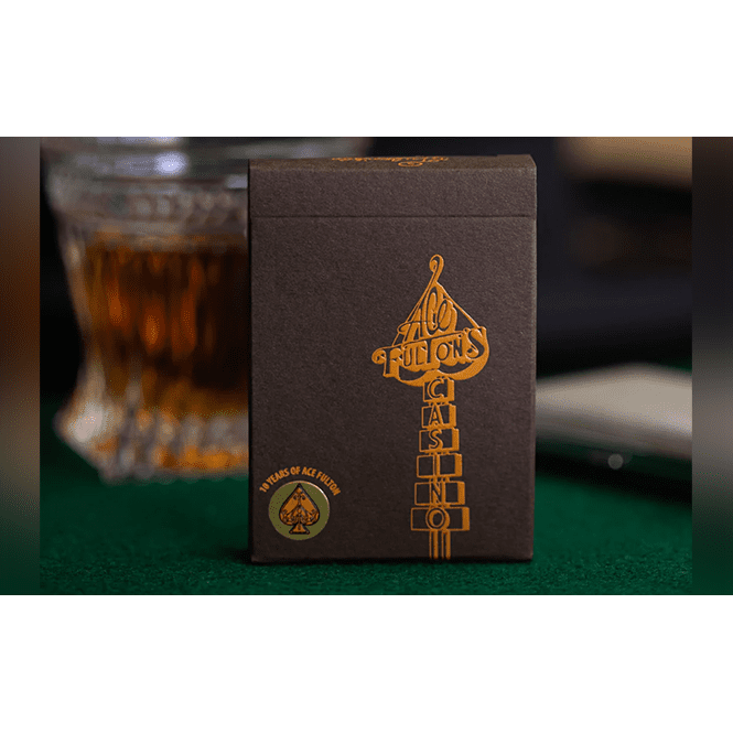 ACE FULTON'S 10 YEAR ANNIVERSARY TOBACCO BROWN PLAYING CARDS