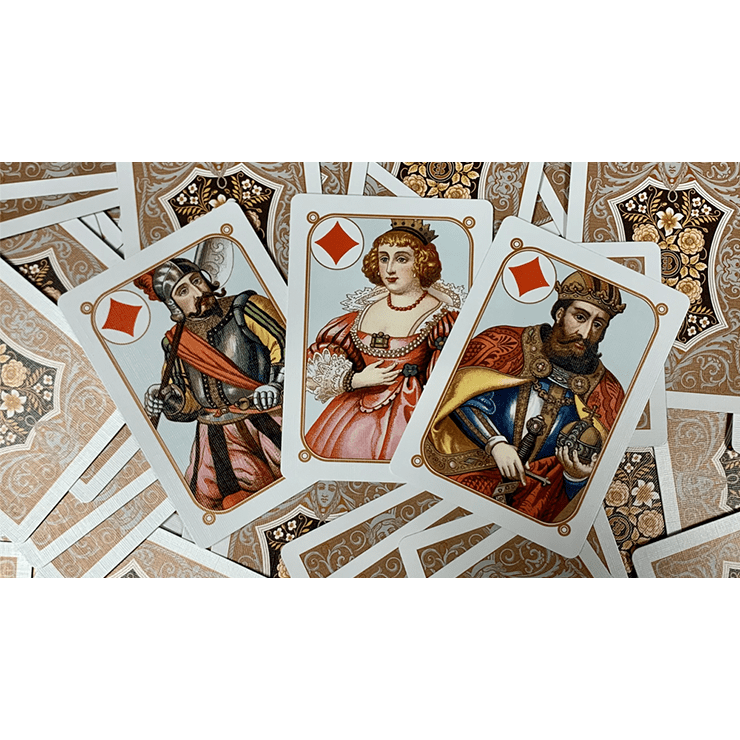 Gilded Four Continents (Copper) Playing Cards