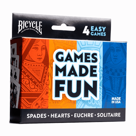 Bicycle 4 Game Pack (Euchre, Spades, Hearts and Solitaire) by US Playing Card