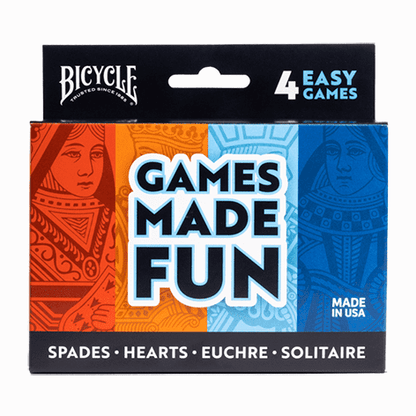 Bicycle 4 Game Pack (Euchre, Spades, Hearts and Solitaire) by US Playing Card