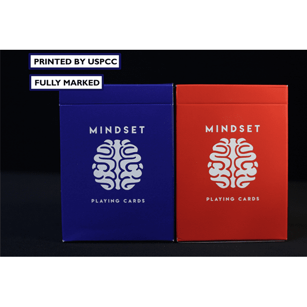 Mindset Duo 1 Red and 1 Blue Set Playing Cards (Marked) by Anthony Stan