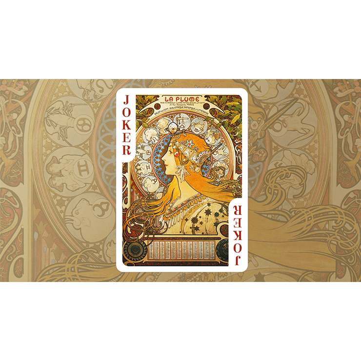 Mucha Gismonda Standard Gold Edition Playing Cards by TCC