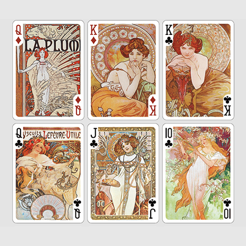 Mucha Gismonda Standard Gold Edition Playing Cards by TCC