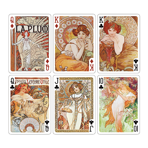 Mucha Princess Hyacinth Silver Edition Playing Cards by TCC