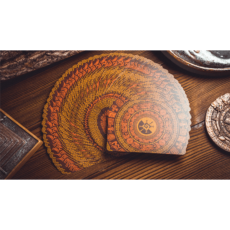 Gilded Maya Sun Playing Cards