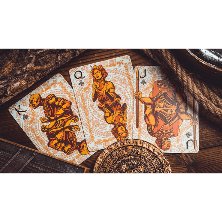 Gilded Maya Sun Playing Cards