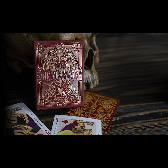 Shakespeare (Burgundy) Playing Cards