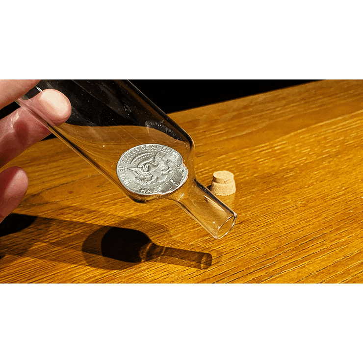 Coin Shell REAL COIN IN BOTTLE (HALF) by Bacon Magic - Trick β Alakazam Magic