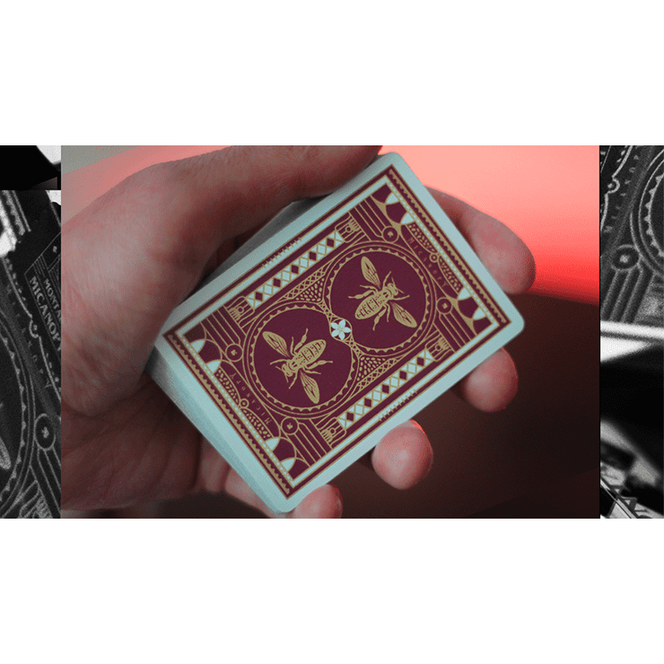 Montauk Hotel Burgundy Playing Cards by Gemini