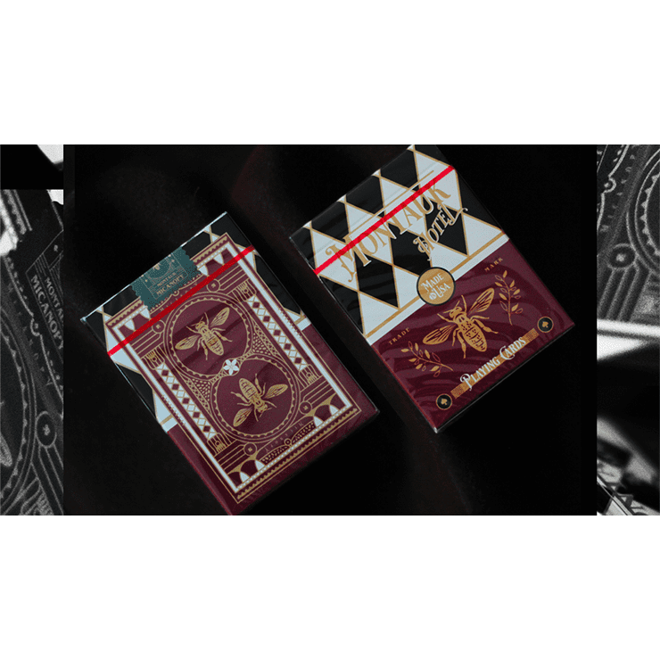 Montauk Hotel Burgundy Playing Cards by Gemini