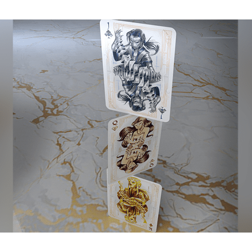 Card Masters Precious Metal Foil (White) Playing Cards by Handlordz