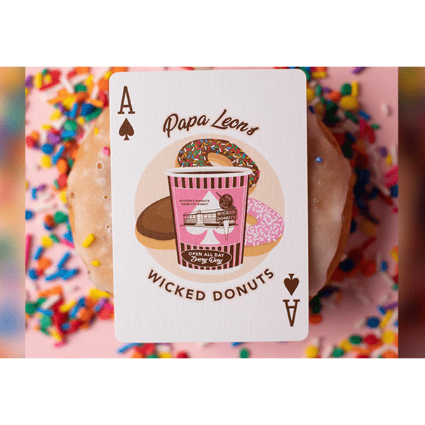 Papa Leon's Wicked Donuts (Chocolate) Playing Cards by Wounded Corner and Cam Toner