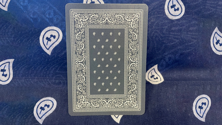 Gilded Bicycle Bandana (Blue) Playing Cards