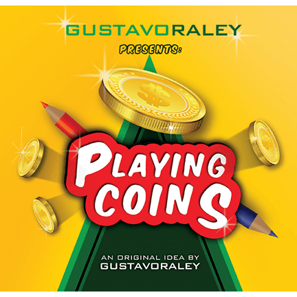 PLAYING COINS (Gimmicks and Online Instructions) by Gustavo Raley - Trick