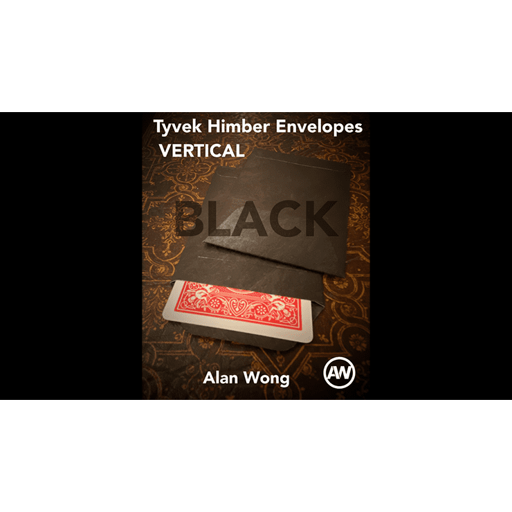 Tyvek VERTICAL Himber Envelopes BLACK (10 pk.) by Alan Wong - Trick