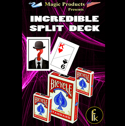 Incredible Split Deck Plus (Gimmicks and Online Instructions) by Magic Music Entertainment