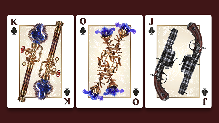 Victorian Steampunk (Silver) Playing Cards