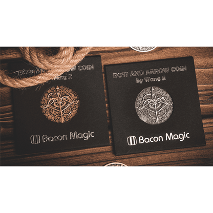 BOW AND ARROW COIN GOLD (Gimmick and Online Instructions) by Bacon Magic - Trick