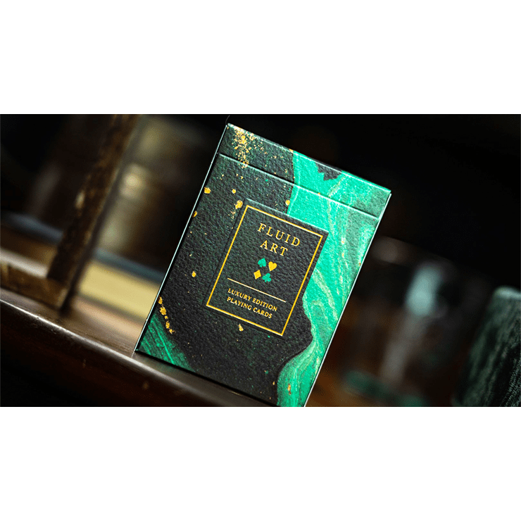 Fluid Art Green (Luxury Edition) Playing Cards