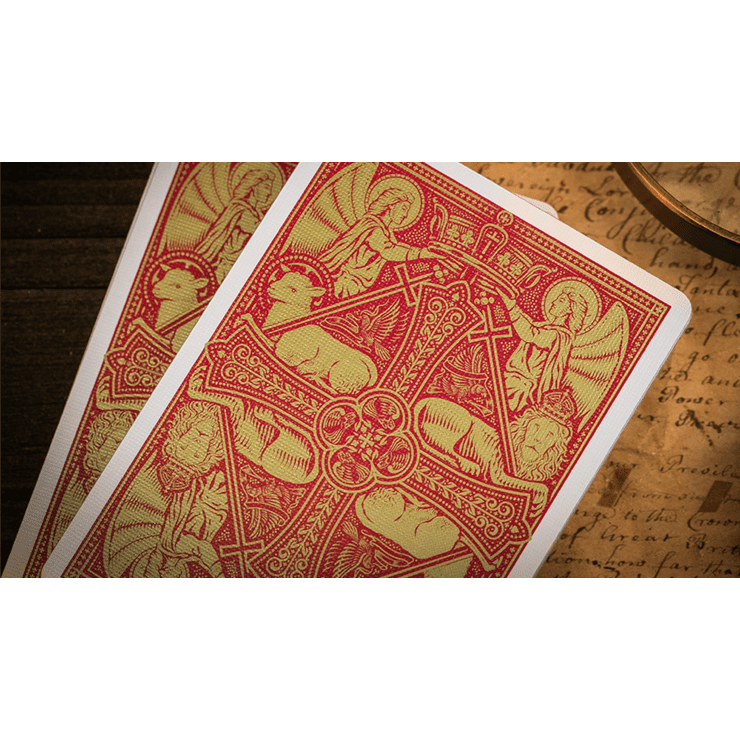 The Cross (Maroon Martyrs) Playing Cards by Peter Voth x Riffle Shuffle