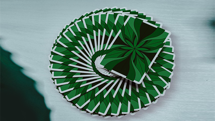 Green Wave Playing Cards by Galaxy Playing Cards