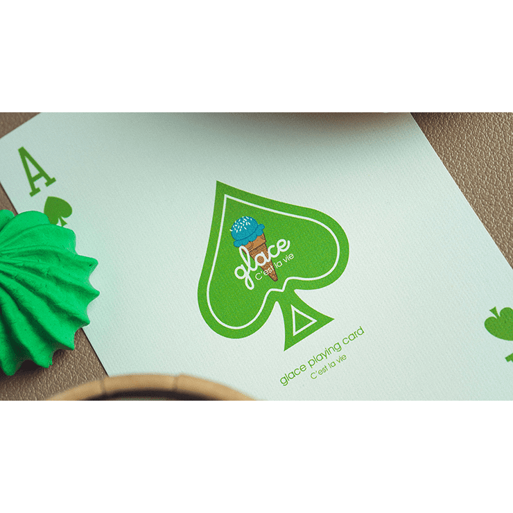 Glace Playing Cards (Green) by Bacon Playing Card Company