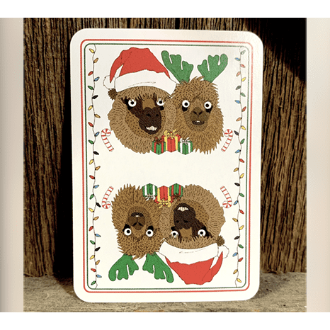 Alpaca Christmas Kids Playing Cards