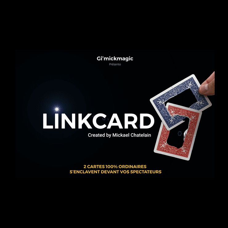 LinkCard BLUE (Gimmicks and Online Insruction) by Mickaël Chatelain - Trick