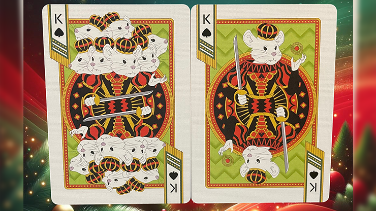 Bicycle Nutcracker (Red Gilded) Playing Cards