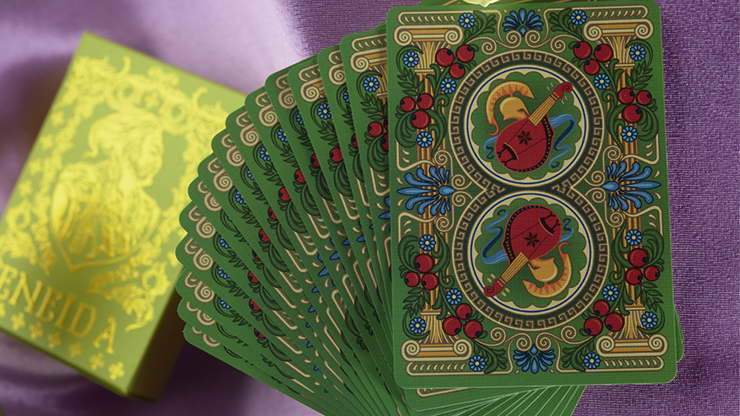 Eneida: Love (Green) Playing Cards