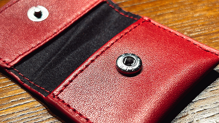 The Cowhide Coin Wallet (Red) by Bacon Magic - Trick