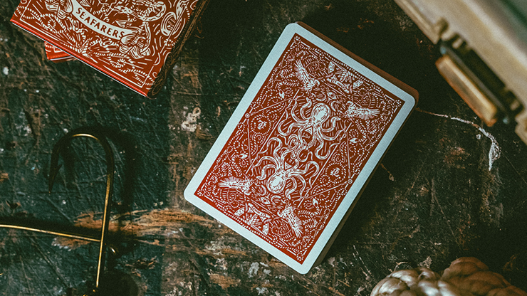 Red Seafarers Playing Cards by Joker and the Thief